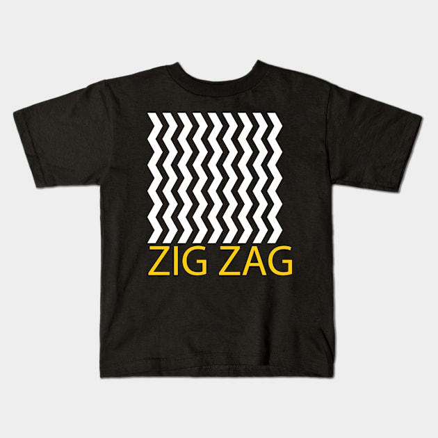 Zig Zag Concept Kids T-Shirt by Mako Design 